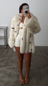 Vintage Fox Spotted Fur Coat