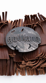 Galliano Leather Double Fringed Belt