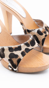 Dolce & Gabbana Leopard Print Mules