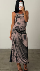Jean Paul Gaultier Tromp I'Oeil Silk "Statue" Dress