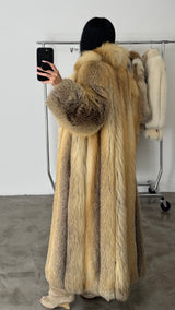 Vintage Golden Island Fox Fur Coat