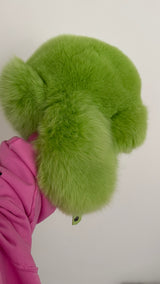 Fox Fur Trapper Hat - Green