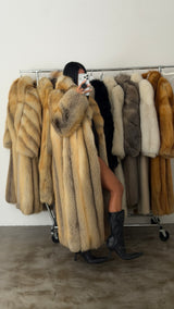 Vintage Golden Island Fox Fur Coat