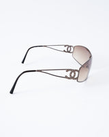 Chanel CC Rhinestone Sunglasses