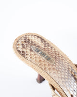 Le Silla Crystal-Embellished Snakeskin Heels - EU 36