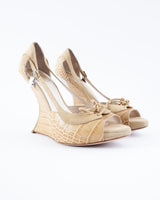 Dior Crocodile Embossed Heels - EU 39