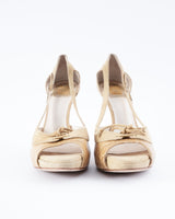 Dior Crocodile Embossed Heels - EU 39