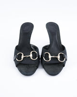 Gucci Monogram Horsebit Heels - EU 38.5