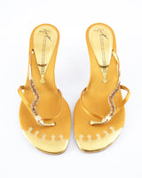 Giuseppe Zanotti Rhinestone Snake Heels - EU 39