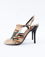 Casadei Suede Beaded Heels - EU 38