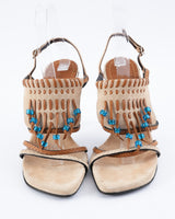 Casadei Suede Beaded Heels - EU 38