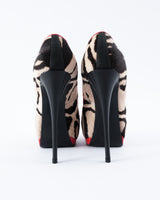 Giuseppe Zanotti Calf Hair Zebra Print Heels - EU 37