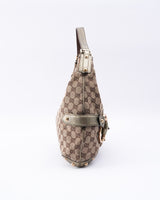 Gucci Monogram Horsebit Hobo Bag