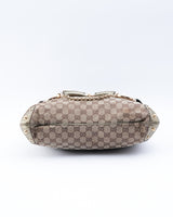 Gucci Monogram Horsebit Hobo Bag
