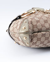 Gucci Monogram Horsebit Hobo Bag