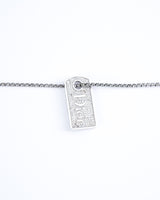 Dior Rhinestone Tag Necklace
