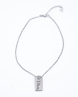 Dior Rhinestone Tag Necklace