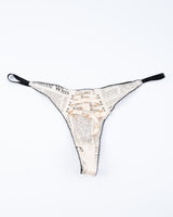 John Galliano Newspaper Bra & Thong Set