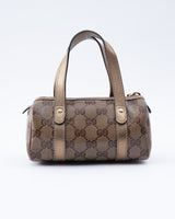 Gucci Monogram Crystal Joy Mini Boston Bag