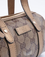 Gucci Monogram Crystal Joy Mini Boston Bag