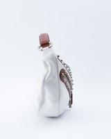 Versace Studded Cresent Leather Hobo Bag