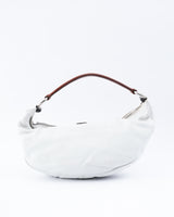 Versace Studded Cresent Leather Hobo Bag