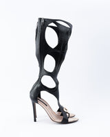 Sergio Rossi Seashells Gladiator Cut Out Heels - EU 37.5