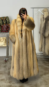 Vintage Golden Island Fox Fur Coat
