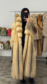 Vintage Golden Island Fox Fur Coat