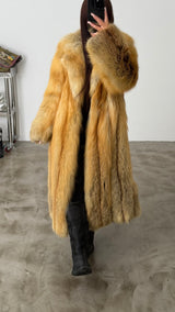 Vintage Golden Island Fox Fur Coat