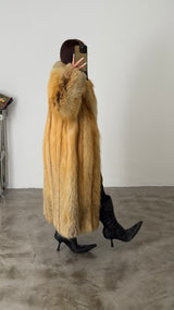 Vintage Golden Island Fox Fur Coat