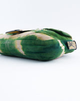 Fendi Suede Floral Snakeskin Baguette