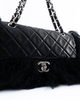 Chanel Lambskin & Mongolian Goat Fur Tibet Flap Bag