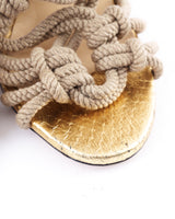 Jimmy Choo Keane Rope Gladiator Heels - EU 38