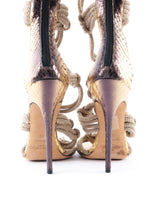 Jimmy Choo Keane Rope Gladiator Heels - EU 38