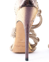 Jimmy Choo Keane Rope Gladiator Heels - EU 38