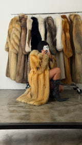 Vintage Golden Island Fox Fur Coat