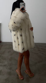 Vintage Fox Spotted Fur Coat