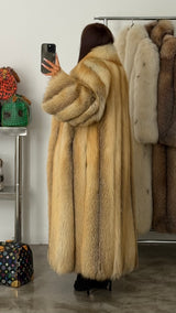 Vintage Golden Island Fox Fur Coat