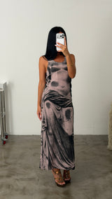 Jean Paul Gaultier Tromp I'Oeil Silk "Statue" Dress