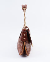Dolce & Gabbana Leather Snakeskin Shoulder Bag
