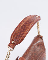 Dolce & Gabbana Leather Snakeskin Shoulder Bag