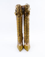 Dior Ostrich CD Logo Boots - EU 37
