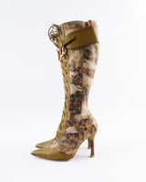 Dior Ostrich CD Logo Boots - EU 37