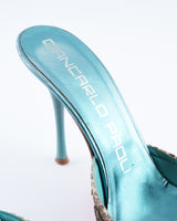 Giancarlo Paoli Python Rhinestone Heels - EU 38.5
