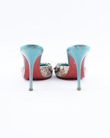 Giancarlo Paoli Python Rhinestone Heels - EU 38.5