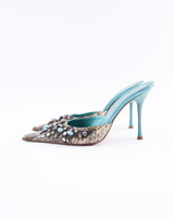 Giancarlo Paoli Python Rhinestone Heels - EU 38.5