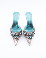 Giancarlo Paoli Python Rhinestone Heels - EU 38.5