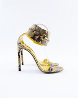 Gucci Ursula Horsebit Python Heels - EU 39.5