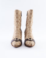 Gucci Monogram Ankle Boots - EU 37